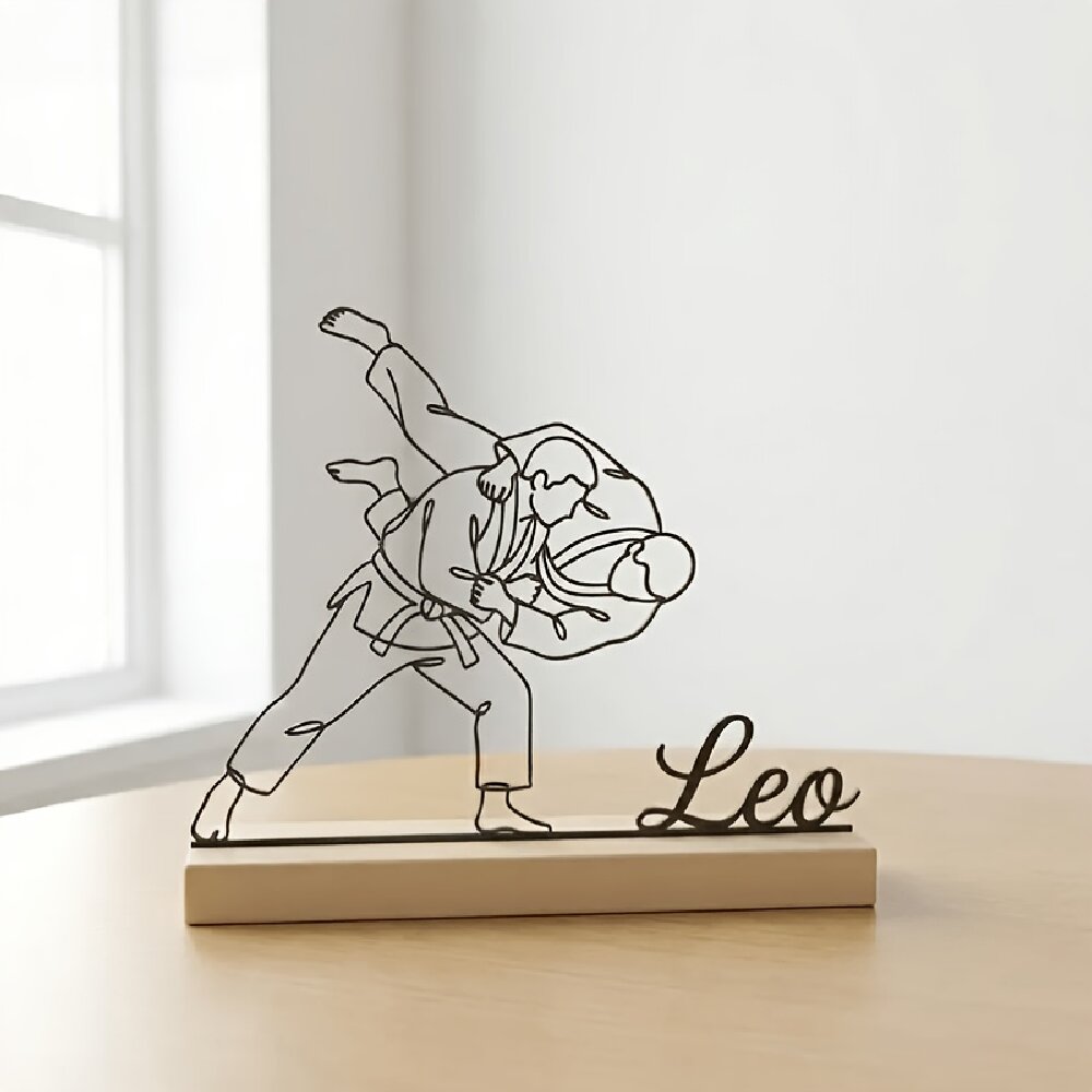 Personalized Engraved Gift - Op maat gegraveerd judo vechtsport beeldje