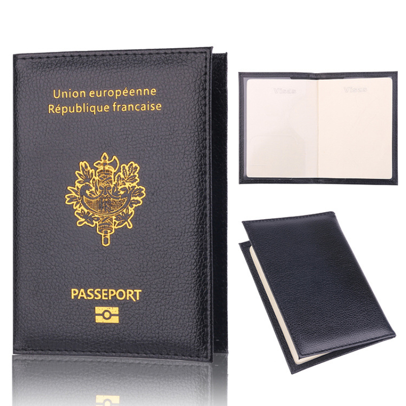 Leather Passport Cover - Vrouwen Mannen Reizen Pu Paspoorthouder Beschermhoes
