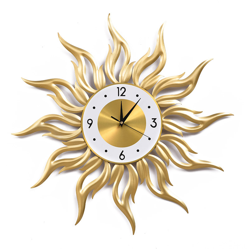 Luxury Lifestyle Living - Nordic Gold Wandklok Woonkamer Creatieve Zon