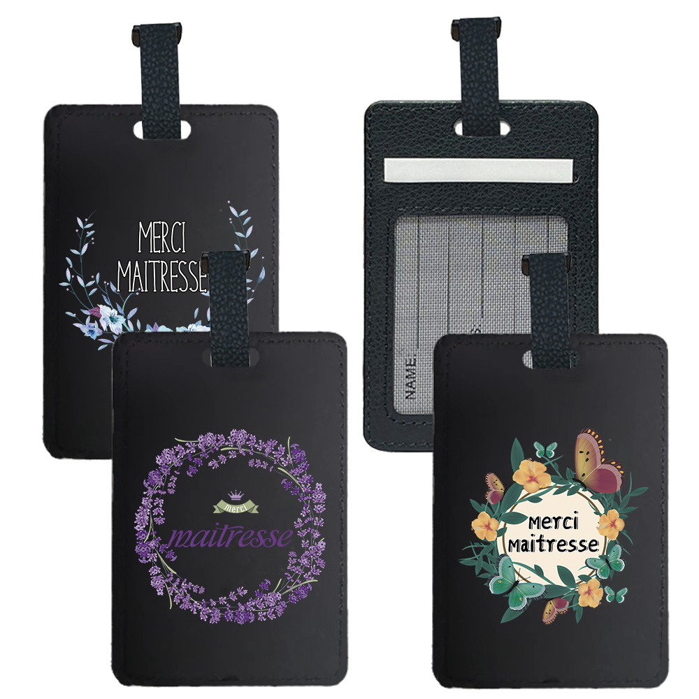 Leather Passport Cover - Pu draagbare reisbagagelabel Gepersonaliseerde lederen bagagelabel
