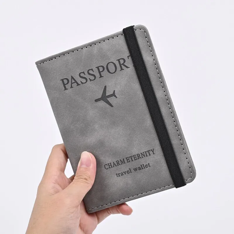Leather Passport Cover - Mannen PU lederen portemonnee Reispaspoort Portemonnee