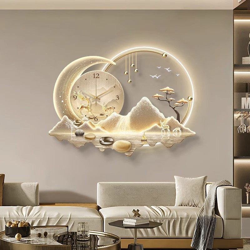 Kunstmuurschildering Led-klok  - Luxury Lifestyle Aesthetics recensie en prijs